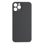 Back Glass Compatible for iPhone 12 Pro (Large Camera Hole) (Aftermarket) - Black